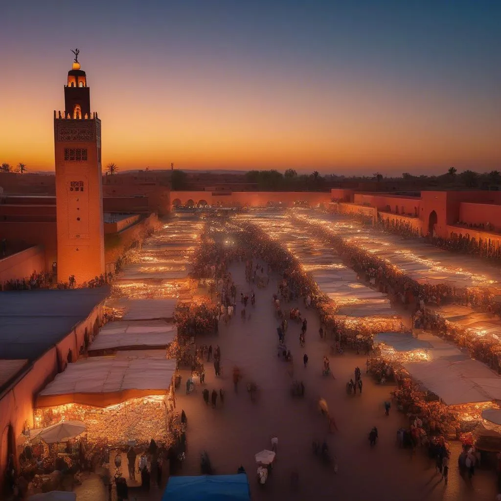 Marrakech Square Sunset