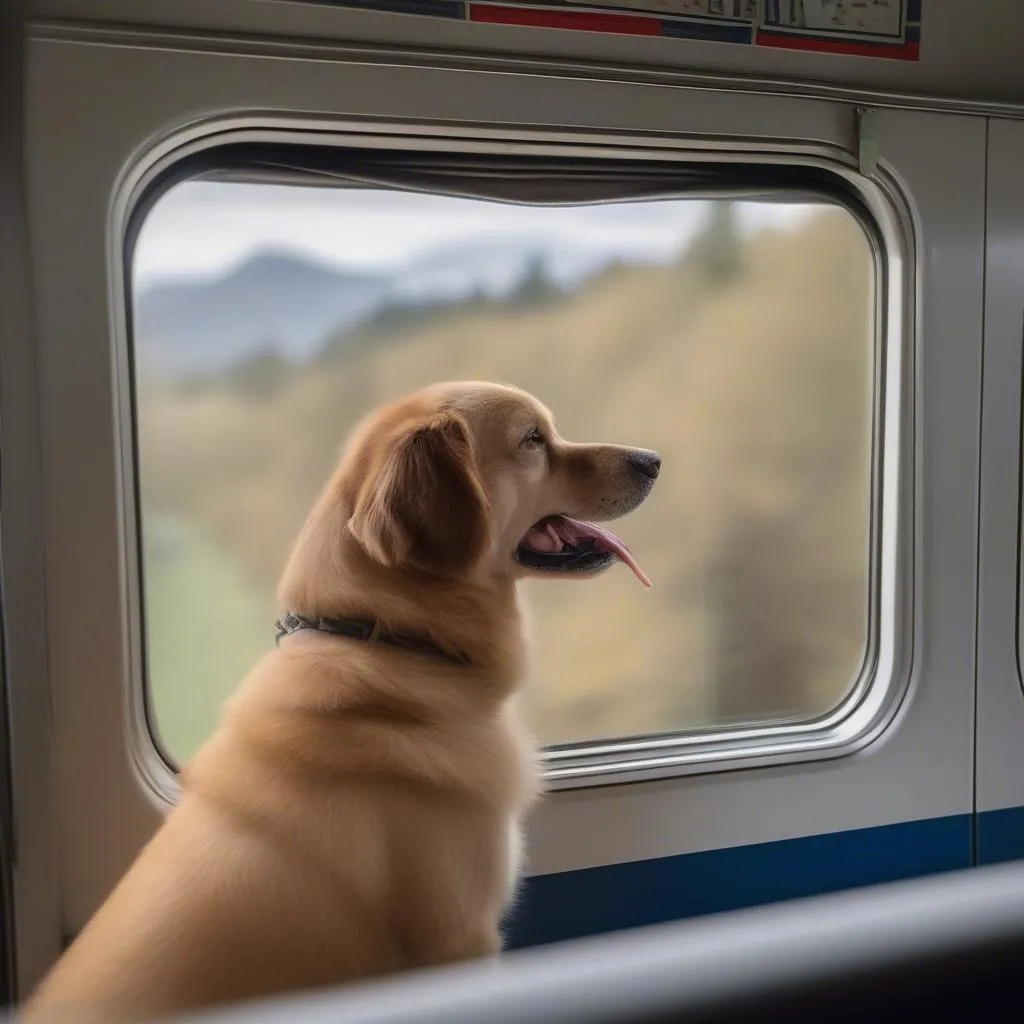 Dog Train Trip Joy