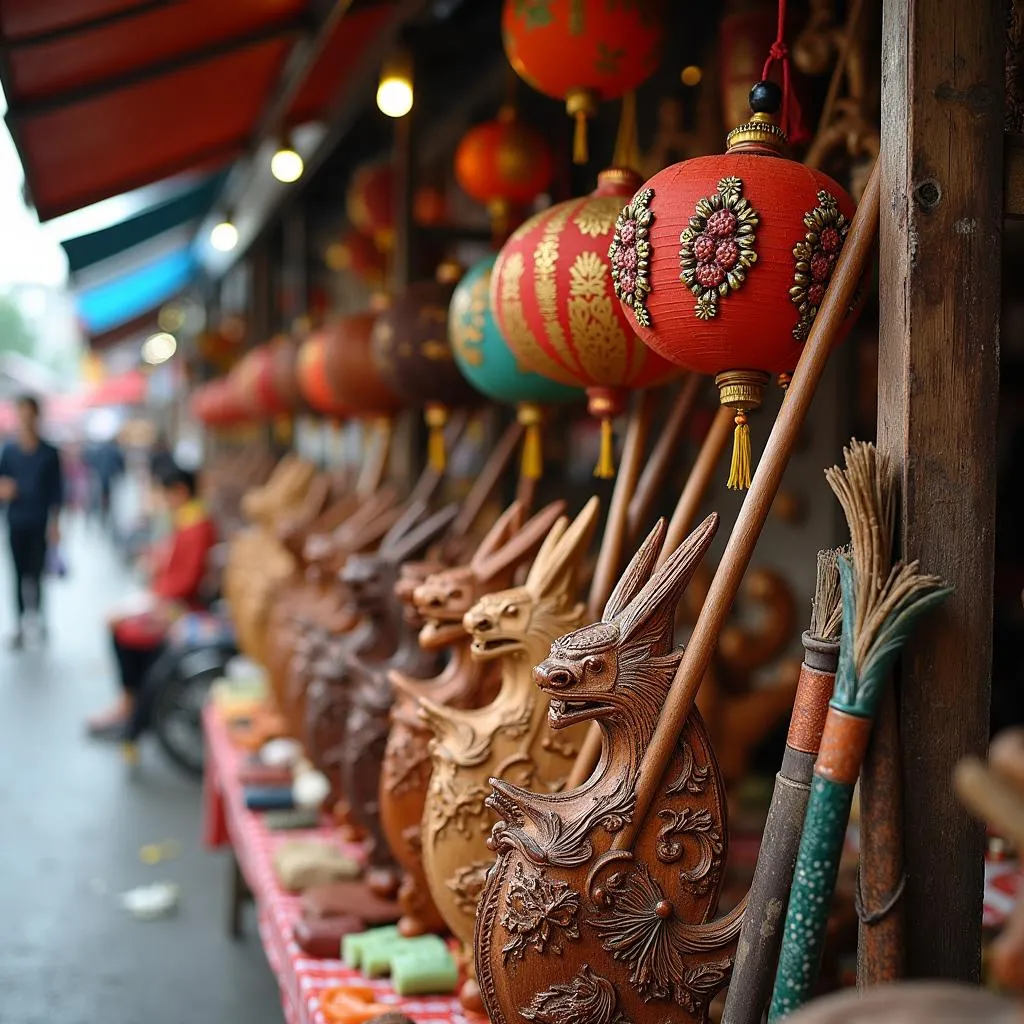 Dong Xuan Market Baton Vendors