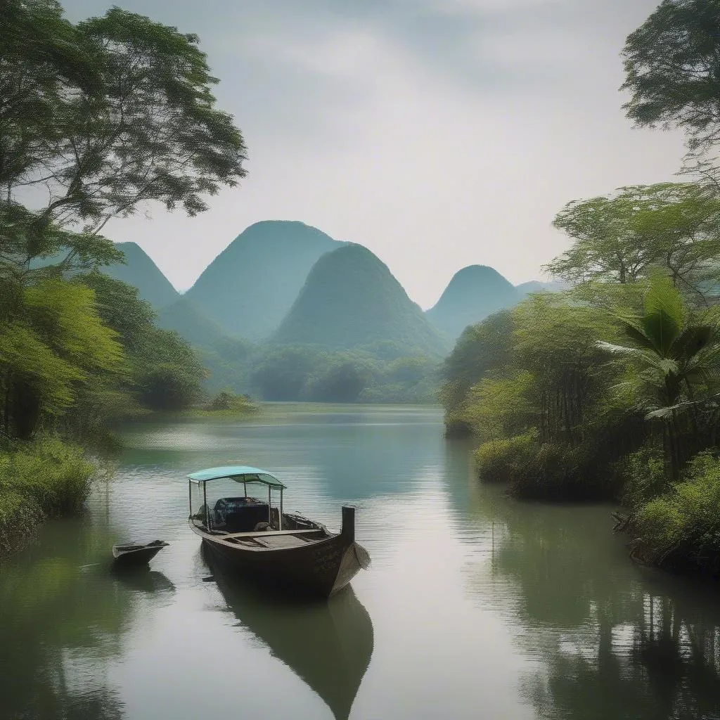 Tranquil Lake in Dong Phu