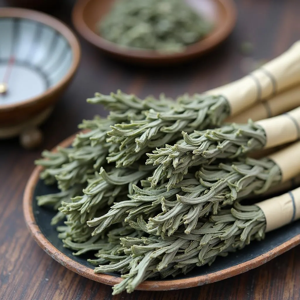 Dried Mugwort in Hanoi