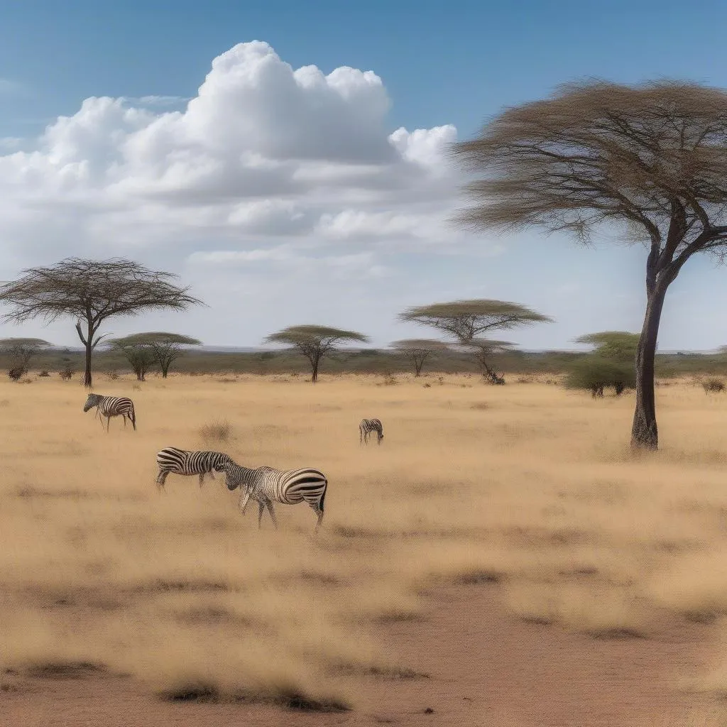 African Savanna during the dry season