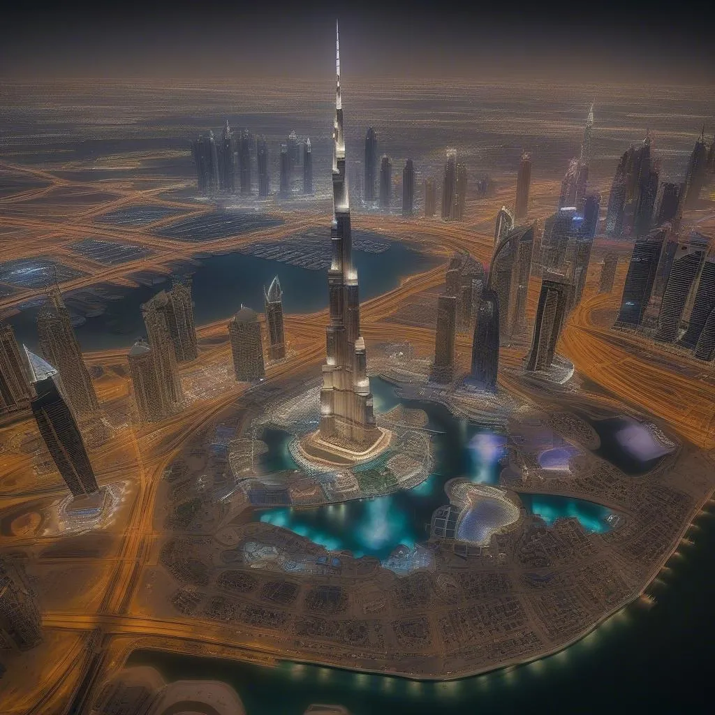 Modern Dubai Skyline