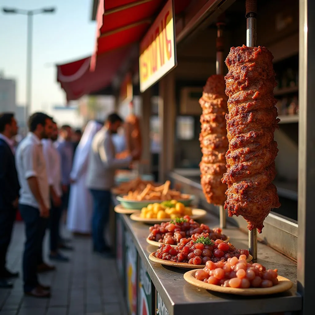 Dubai street food shawarma stall