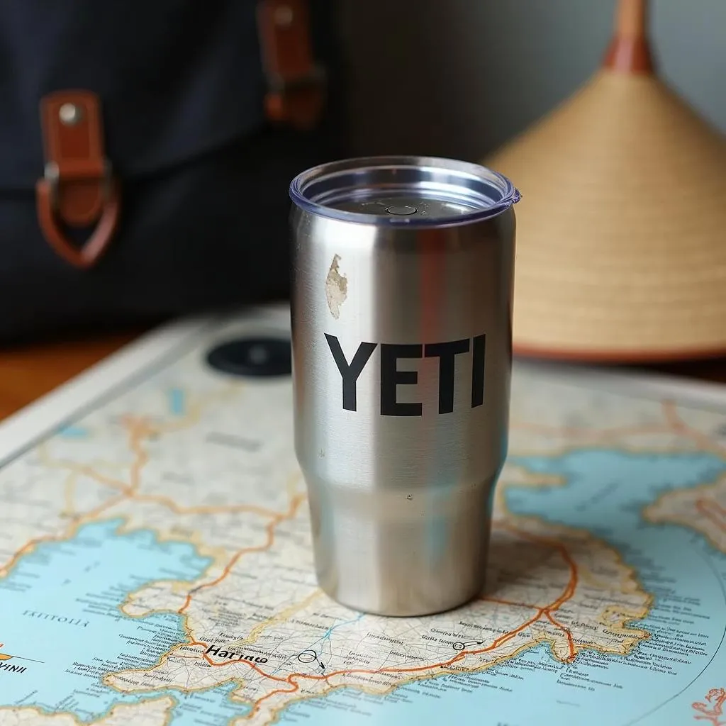 Durable Yeti tumbler for Hanoi adventures