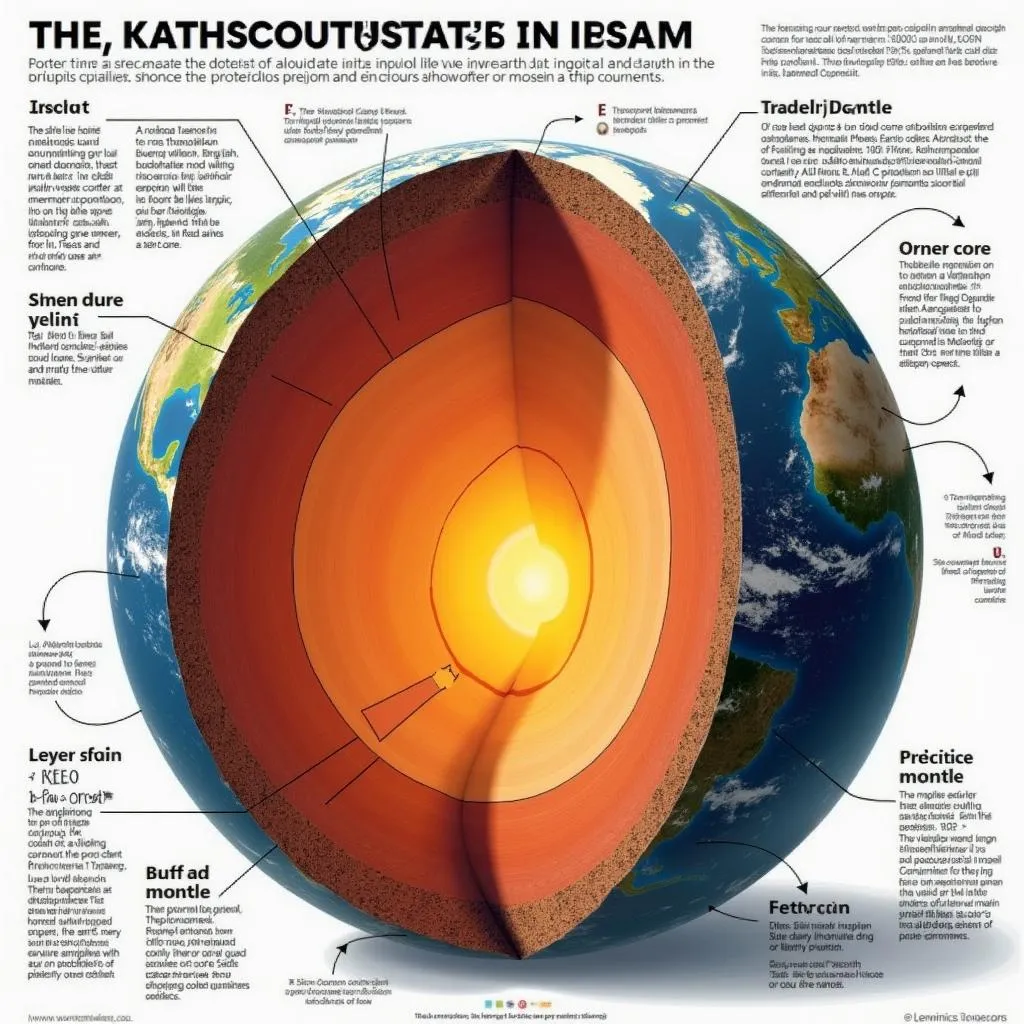 Cross-section of Earth's interior