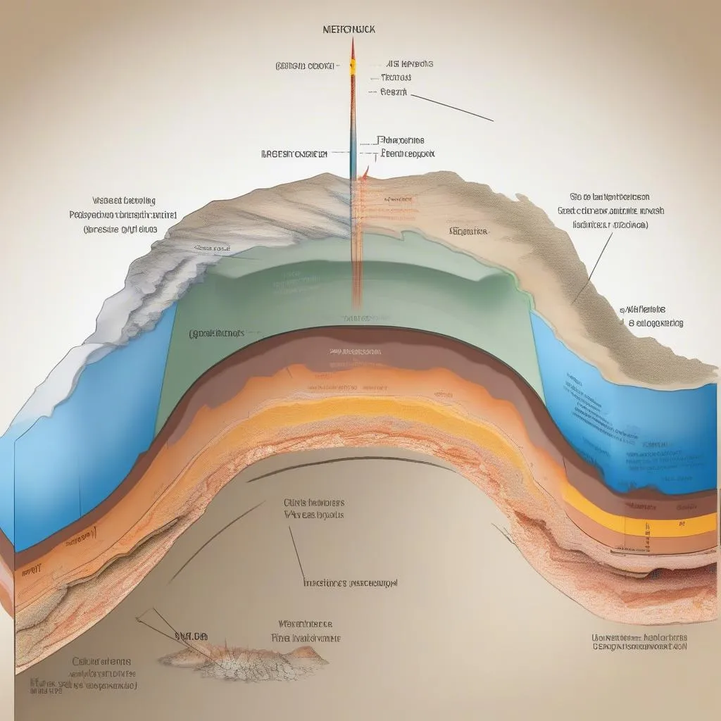 Seismic Waves Traveling Through Earth's Layers