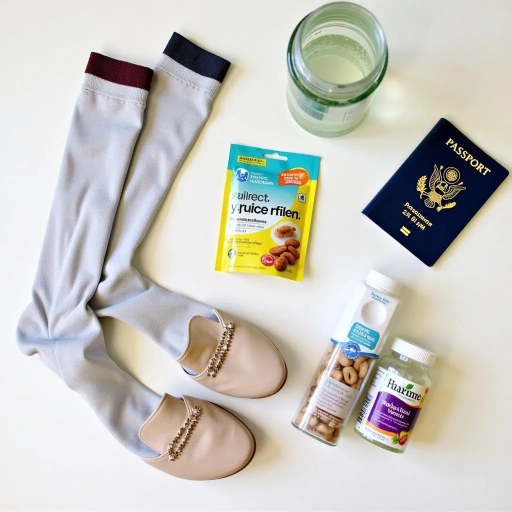 Pregnancy Travel Essentials Laid Out