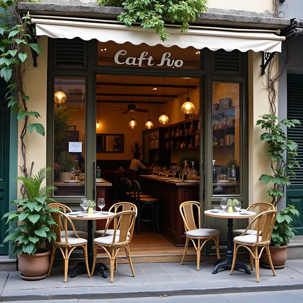 European style cafe in Hanoi Old Quarter