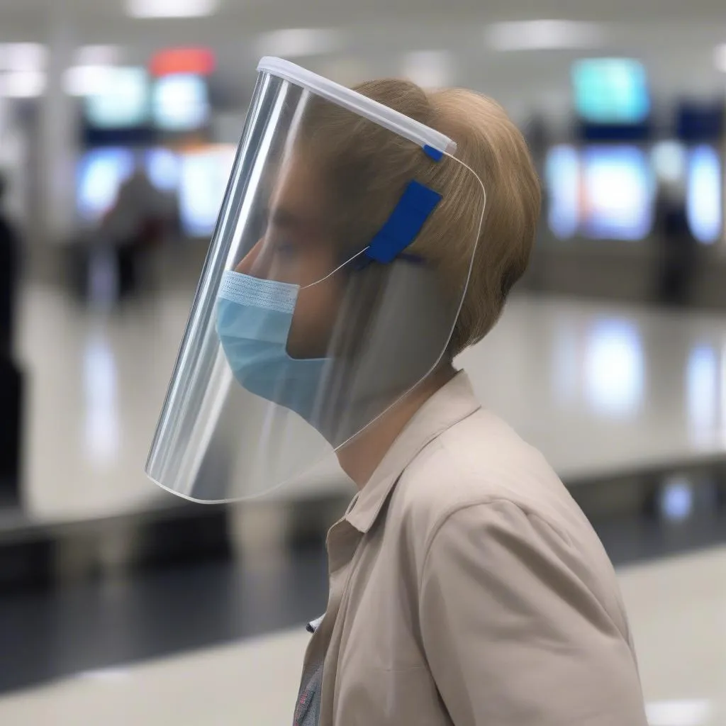 Air travel face shield