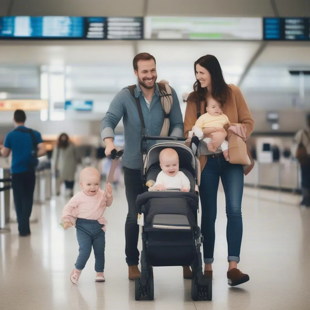 Family at the Airport