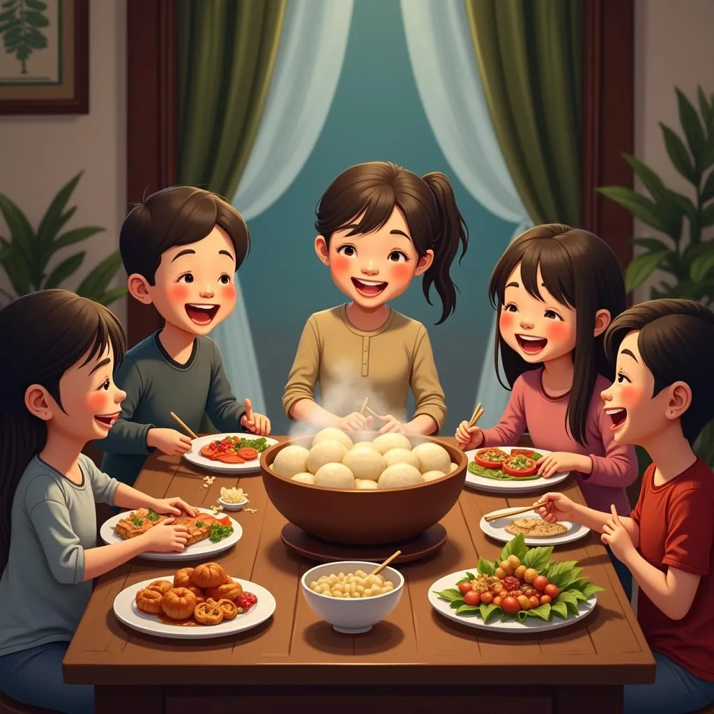 Family Meal in Hanoi