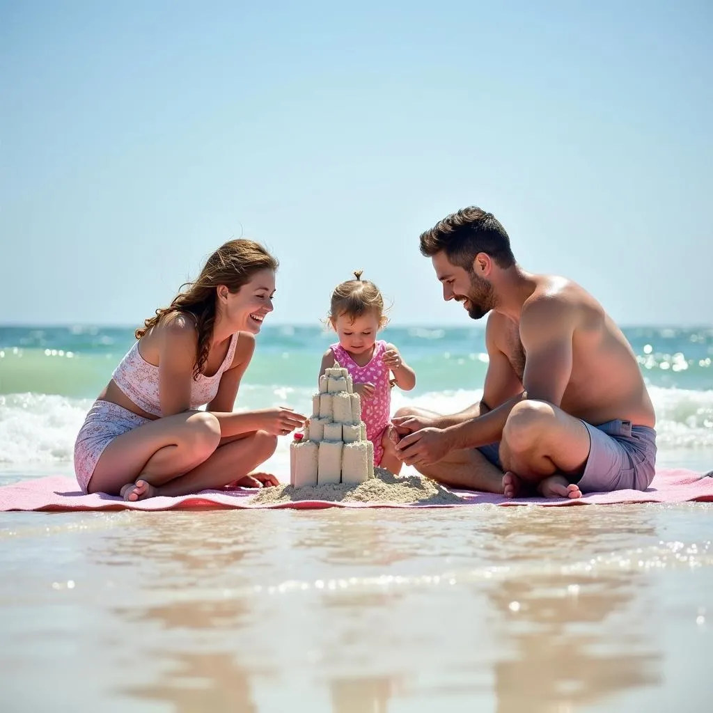 Family enjoying a day at Destin beach