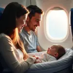 Family enjoying a flight