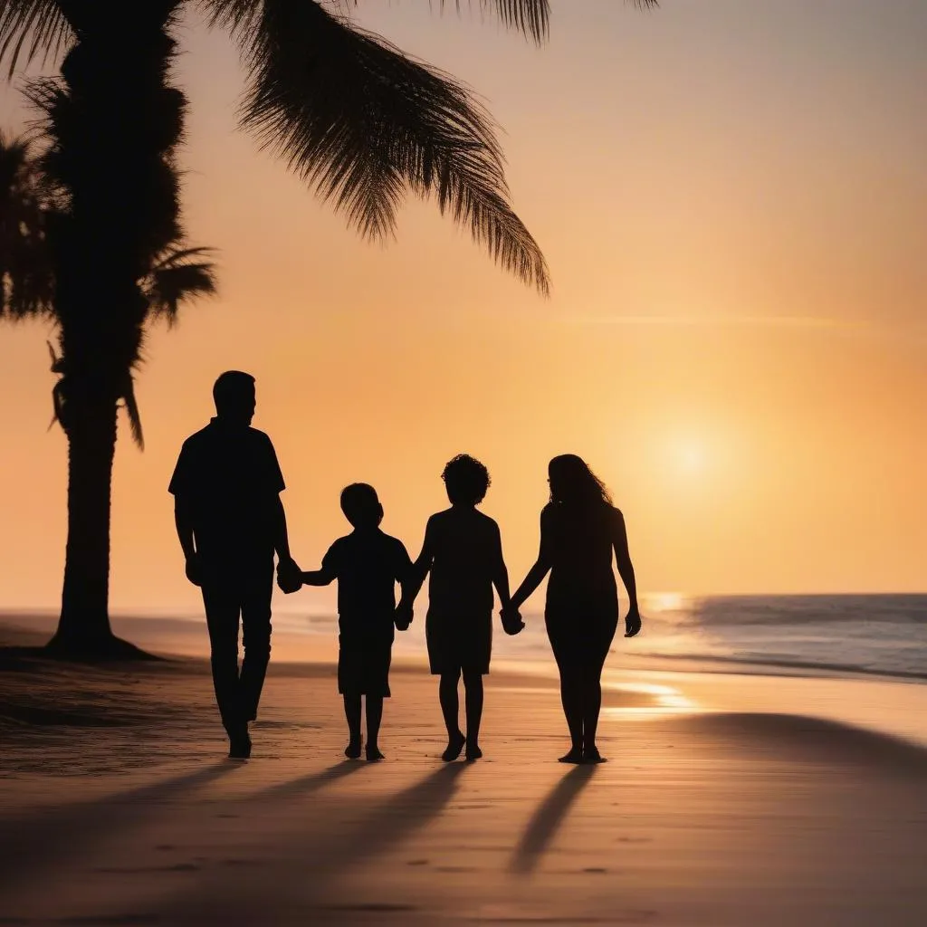 Family on Beach Vacation