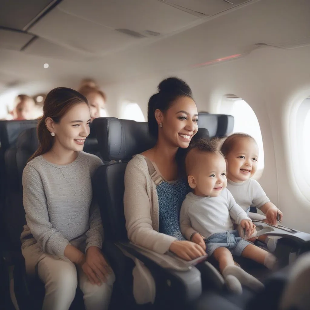 Family Traveling with Car Seat