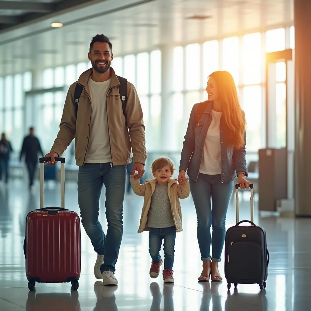 Family Traveling with Infant