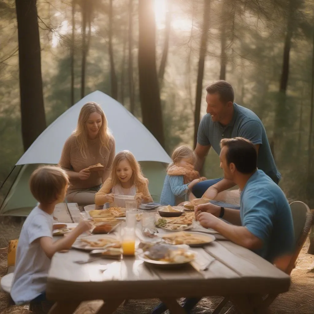 Camping Table Setting