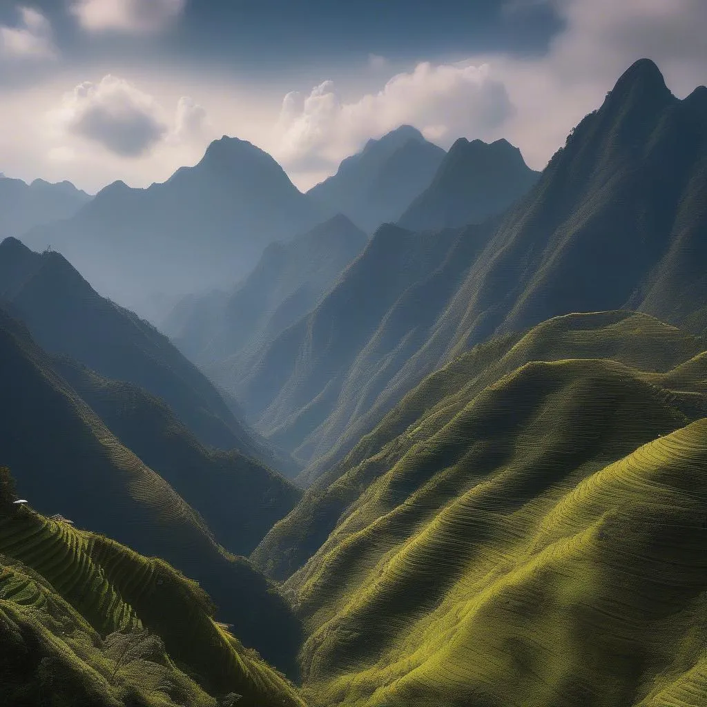 mountain peak in sapa