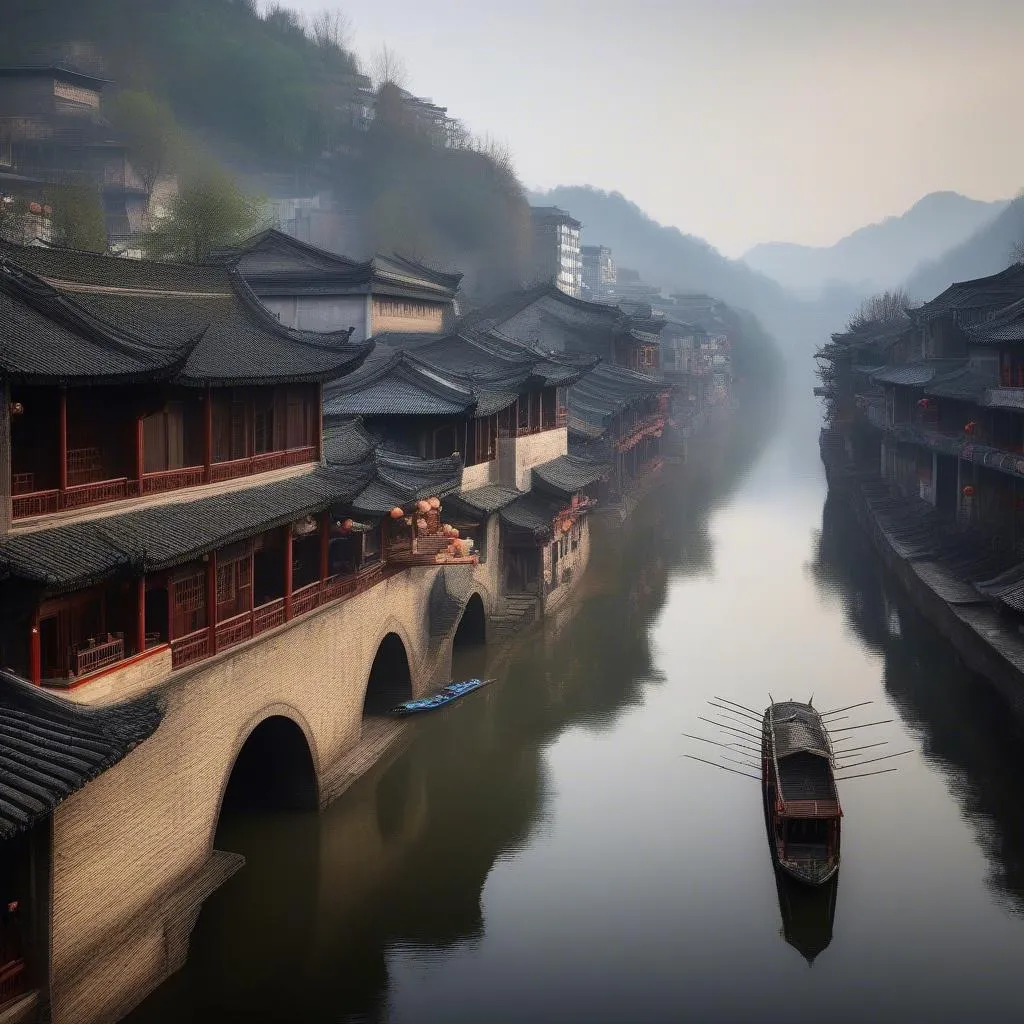 Tuojiang River in Fenghuang