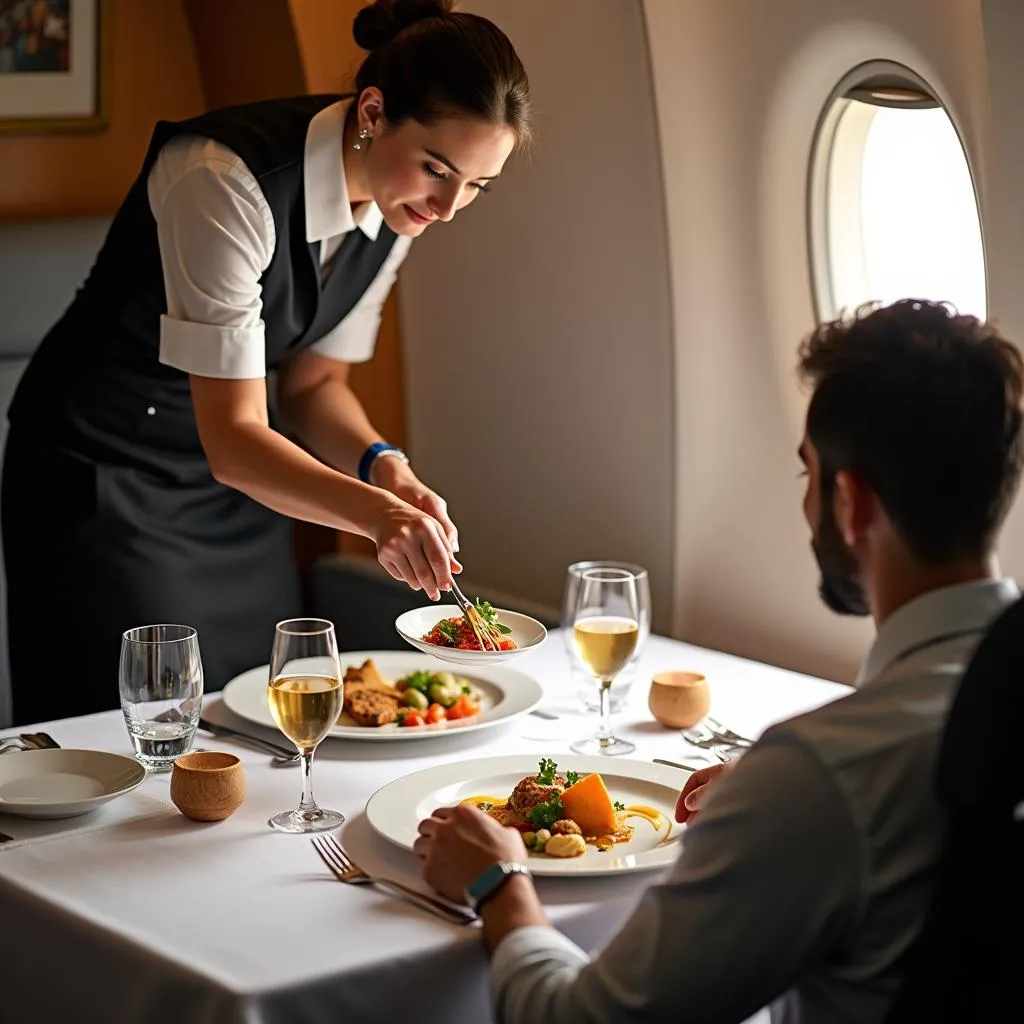 Exquisite First Class Dining Experience