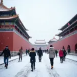 Forbidden City in winter