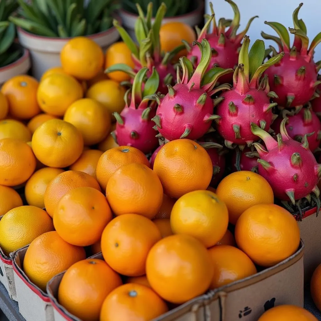 Fresh fruits at a Hanoi market