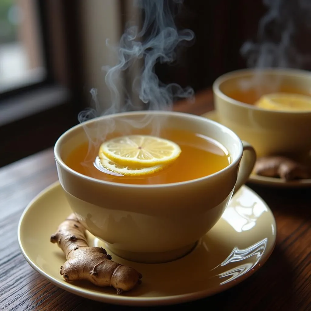 Fresh ginger tea in Hanoi