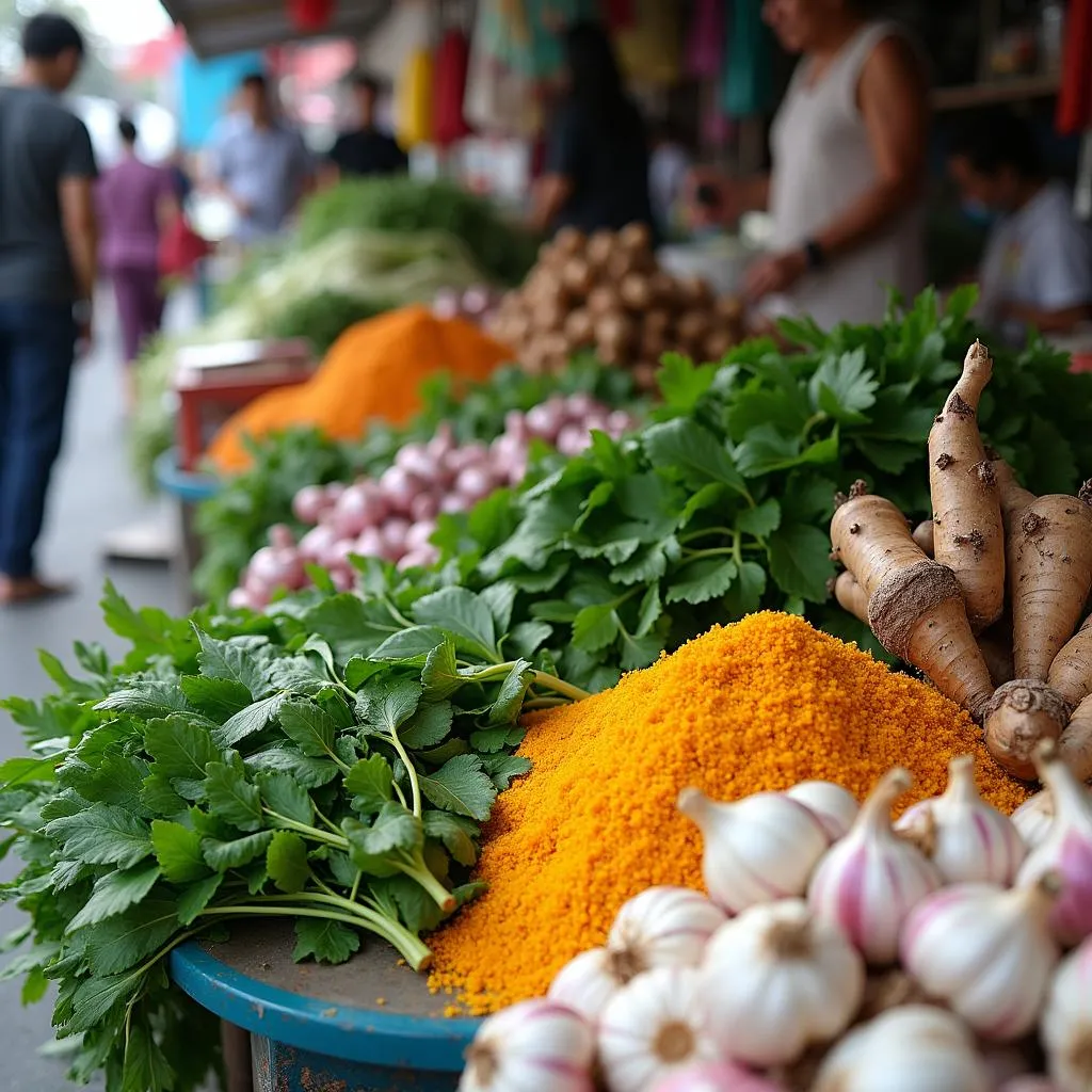 Fresh Ingredients in Hanoi Market