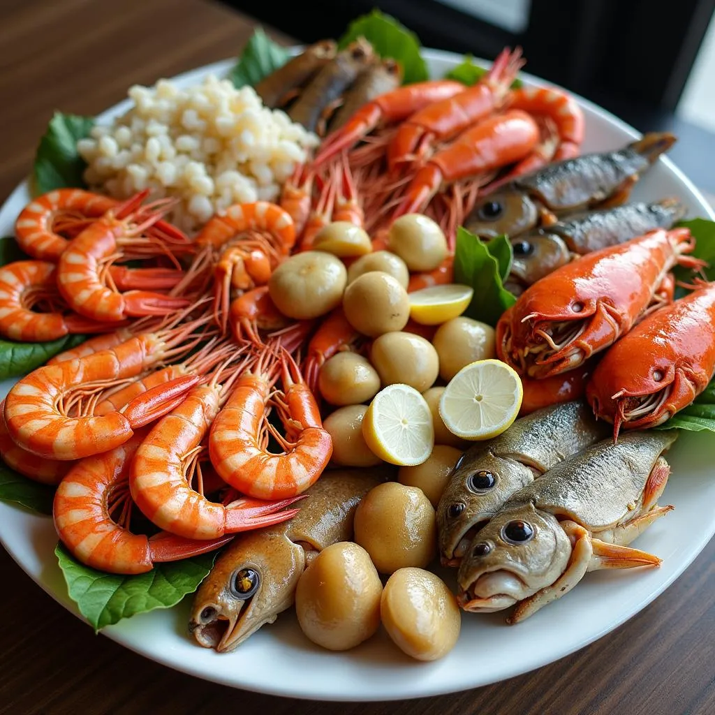 Fresh Seafood Platter in Mui Ne