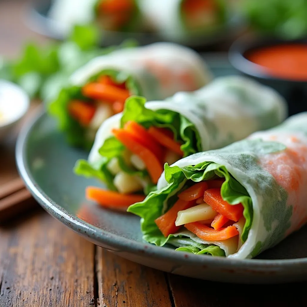 Fresh Vietnamese spring rolls (Gỏi Cuốn)