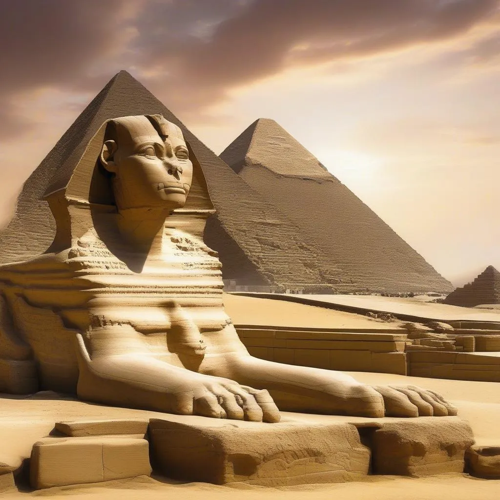 Giza Pyramids and Sphinx