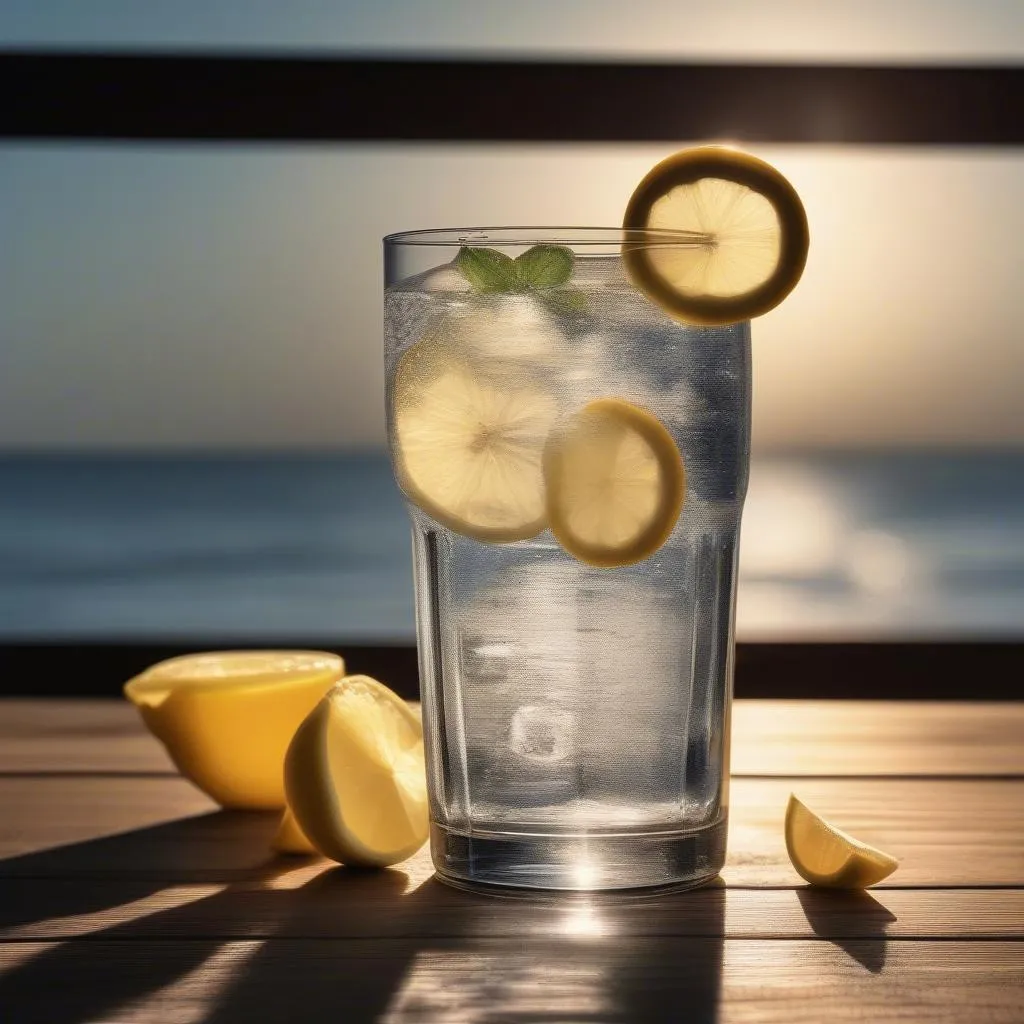 Refreshing Glass of Water with Lemon