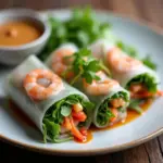 Fresh spring rolls with dipping sauce