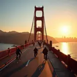 Golden Gate Bridge at sunset