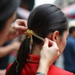 Golden Thread Hair Extensions in Hanoi