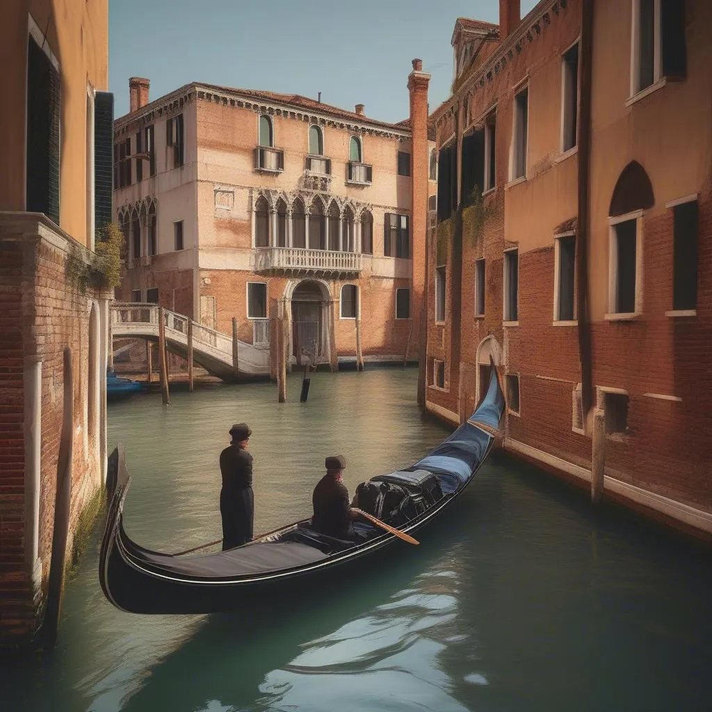 Gondola ride in Venice