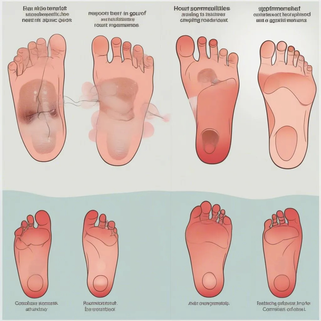 Illustration of gout symptoms