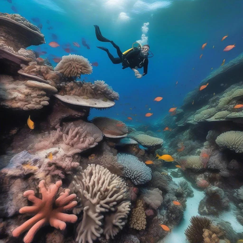 Scuba diving in the Great Barrier Reef