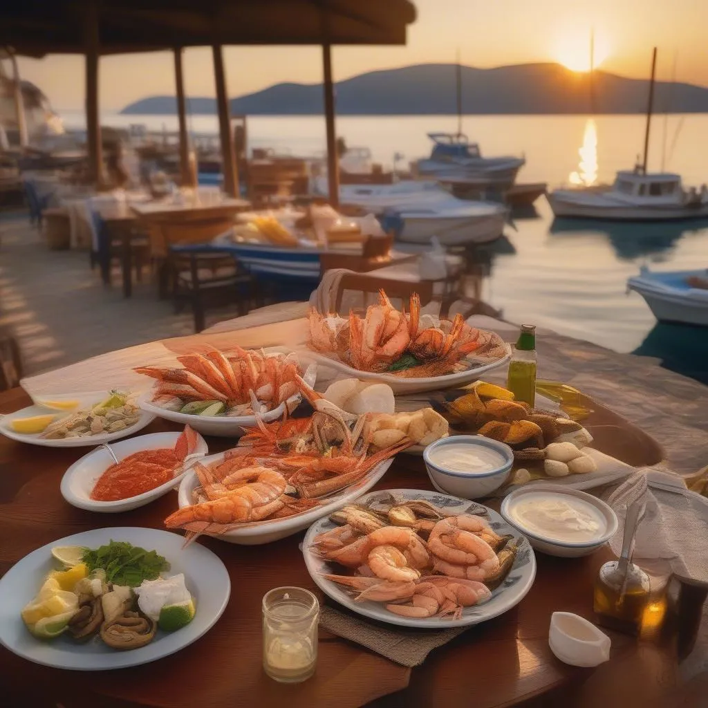 Greek Taverna Seafood Dinner