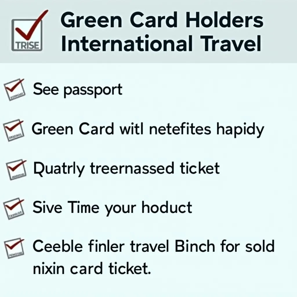 International Travel Checklist for Green Card Holders