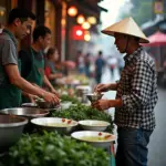 Vietnamese green tea street vendor