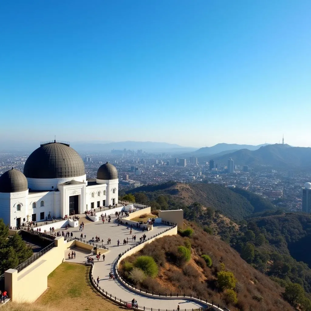 Griffith Observatory with the Hollywood sign in the background