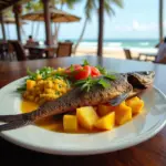 Grilled Fish with Mango Salad in Mui Ne