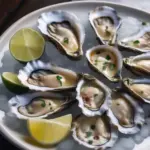 Grilled oysters with garlic butter