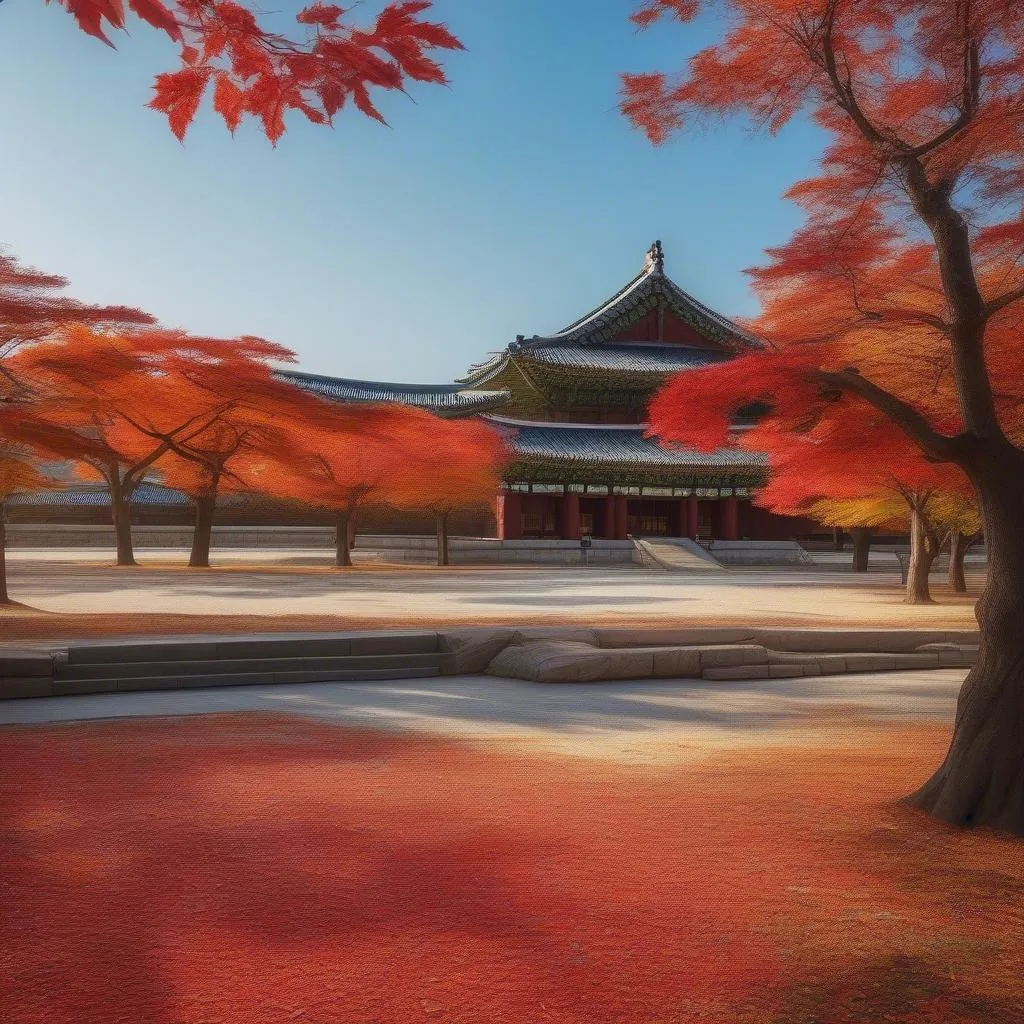 Gyeongbokgung Palace Autumn Scenery