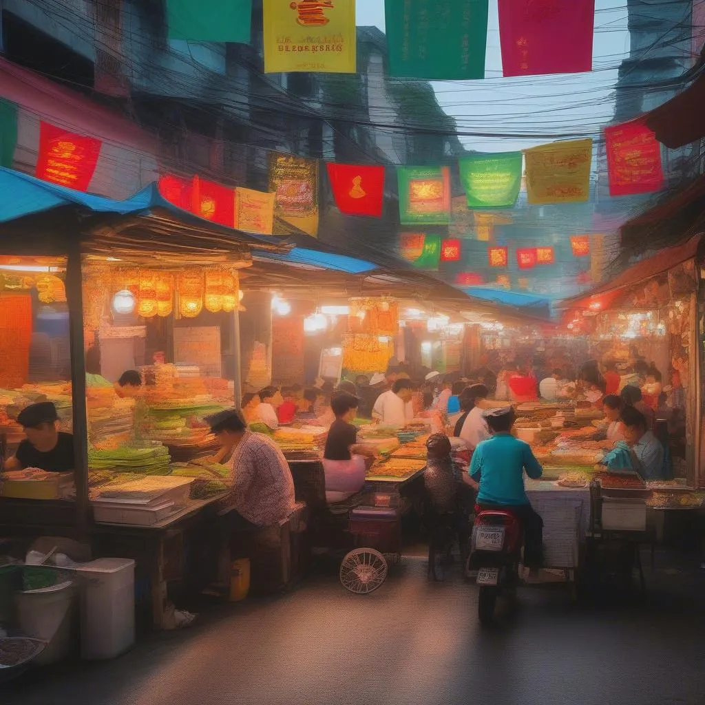 Street Food Stall in Hai Phong