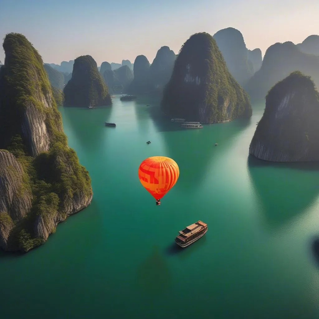 Hot Air Balloon Ride Over Ha Long Bay