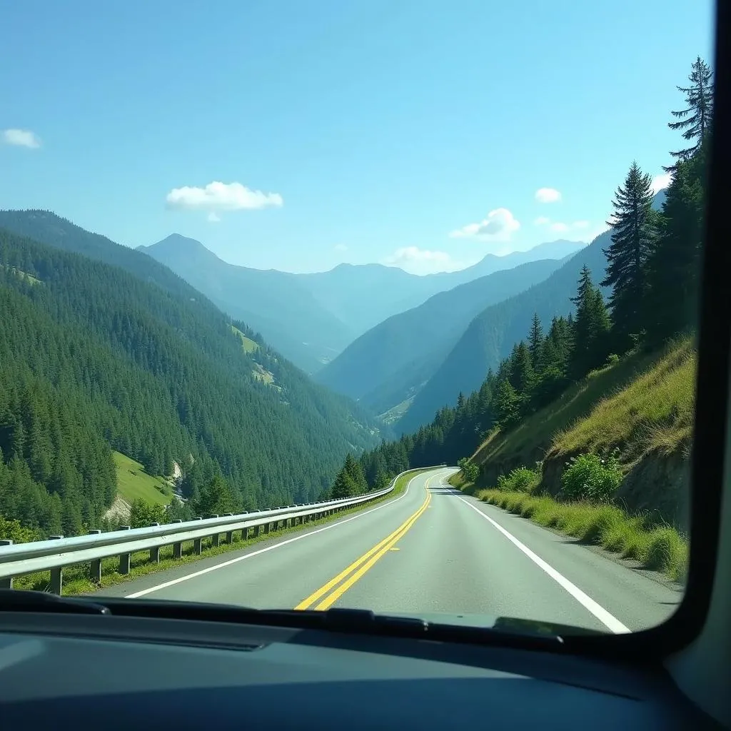 Scenic drive on Halsema Highway, Philippines