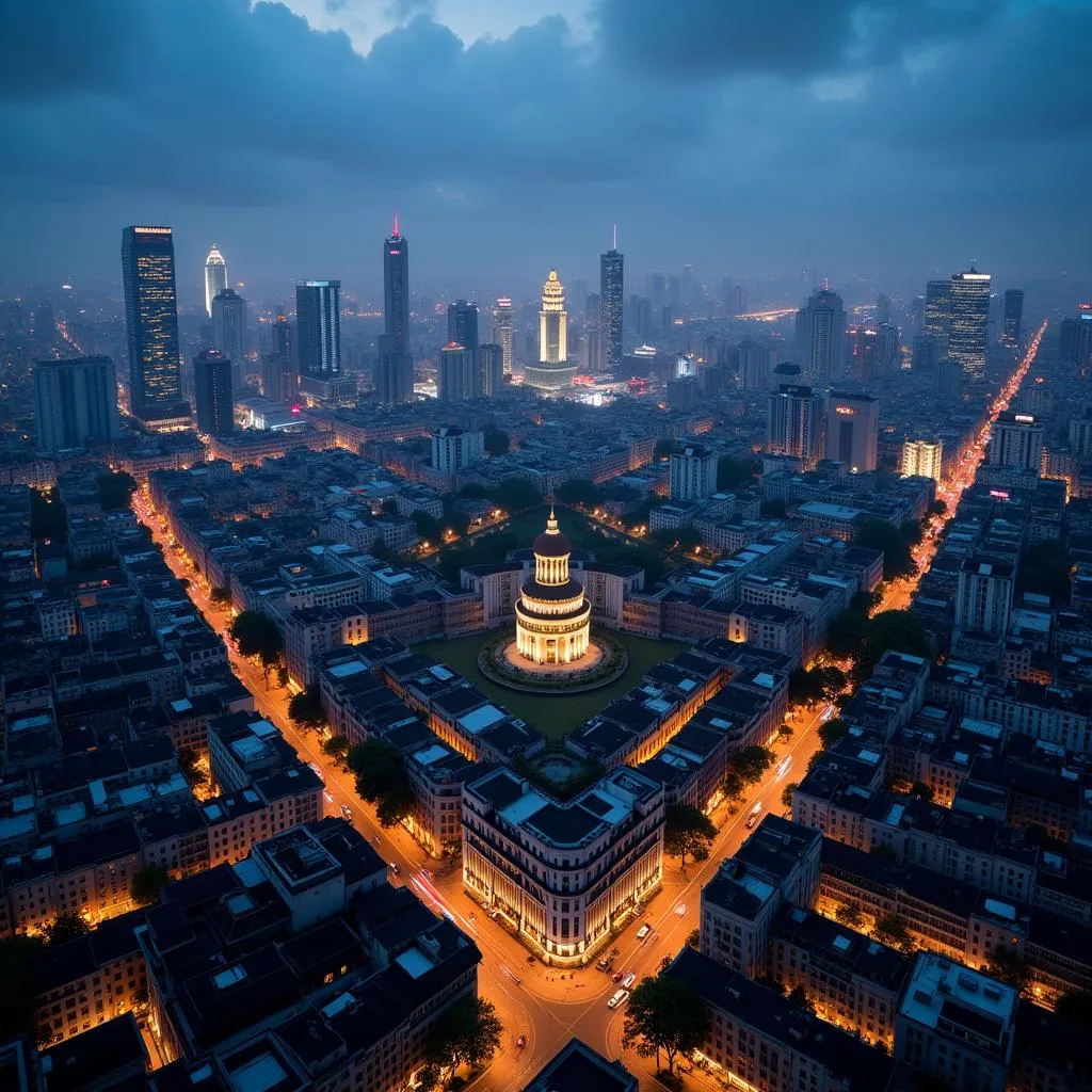 Hanoi Cityscape at Night